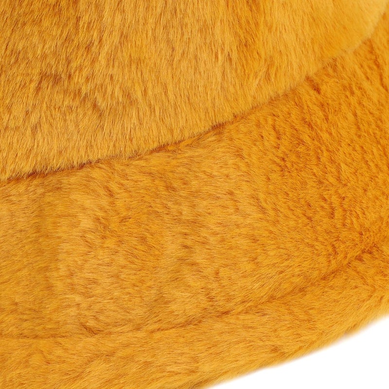 Umeepar Winter Faux Fur Fuzzy Bucket Hat Fluffy Warm Hat for Women Men - Image 2